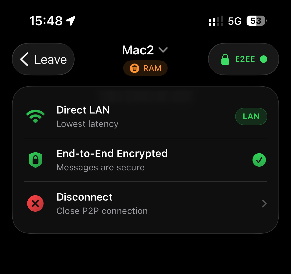 Real-time connection status monitoring