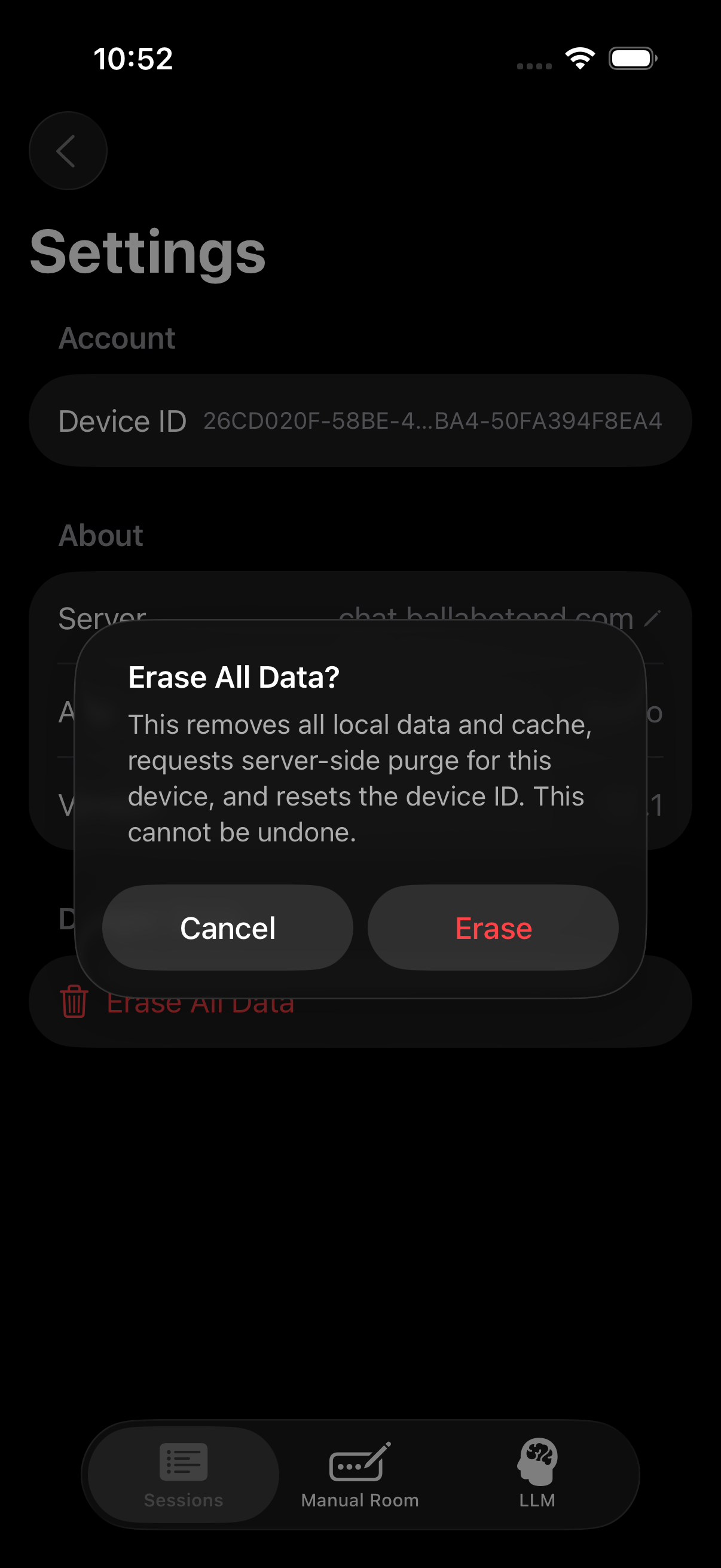 Privacy controls and data deletion
