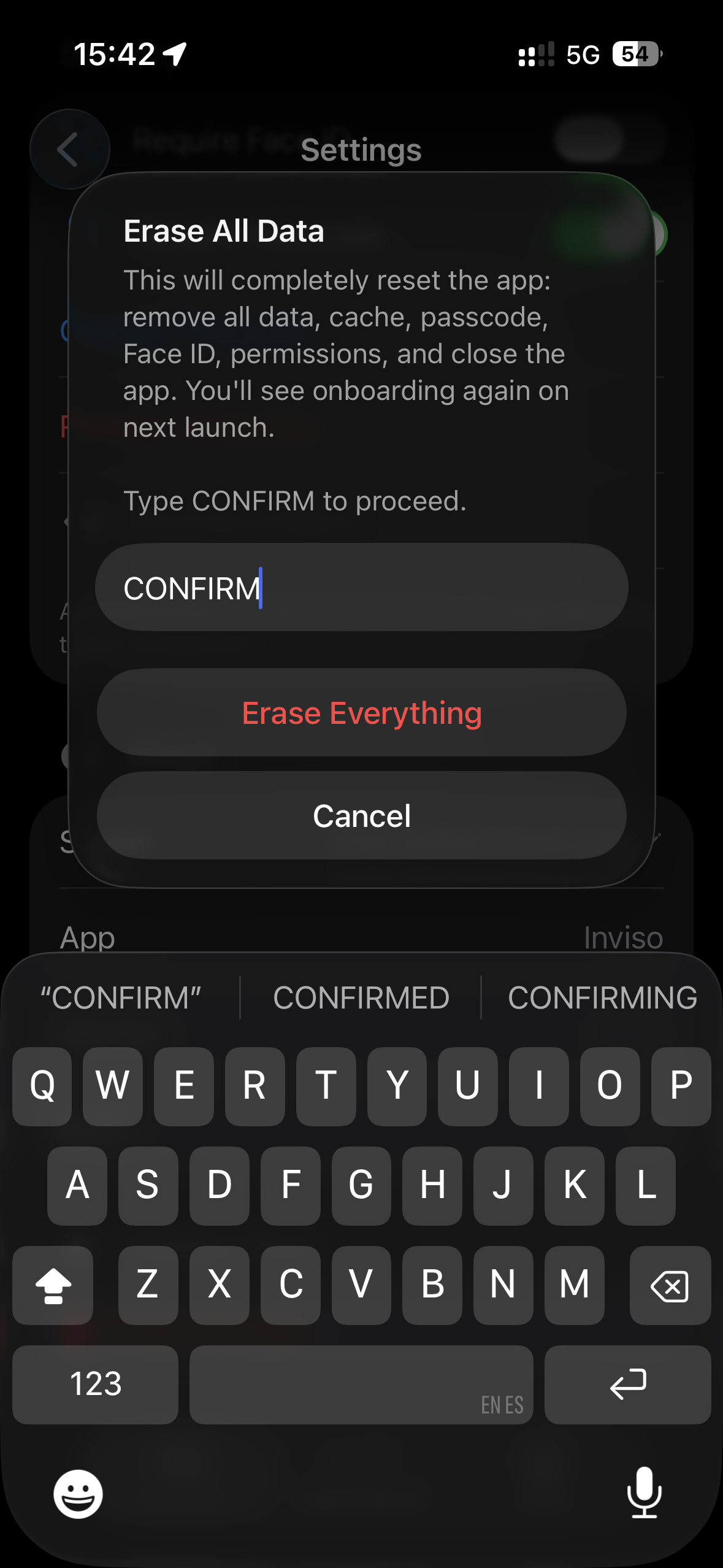 Complete data deletion