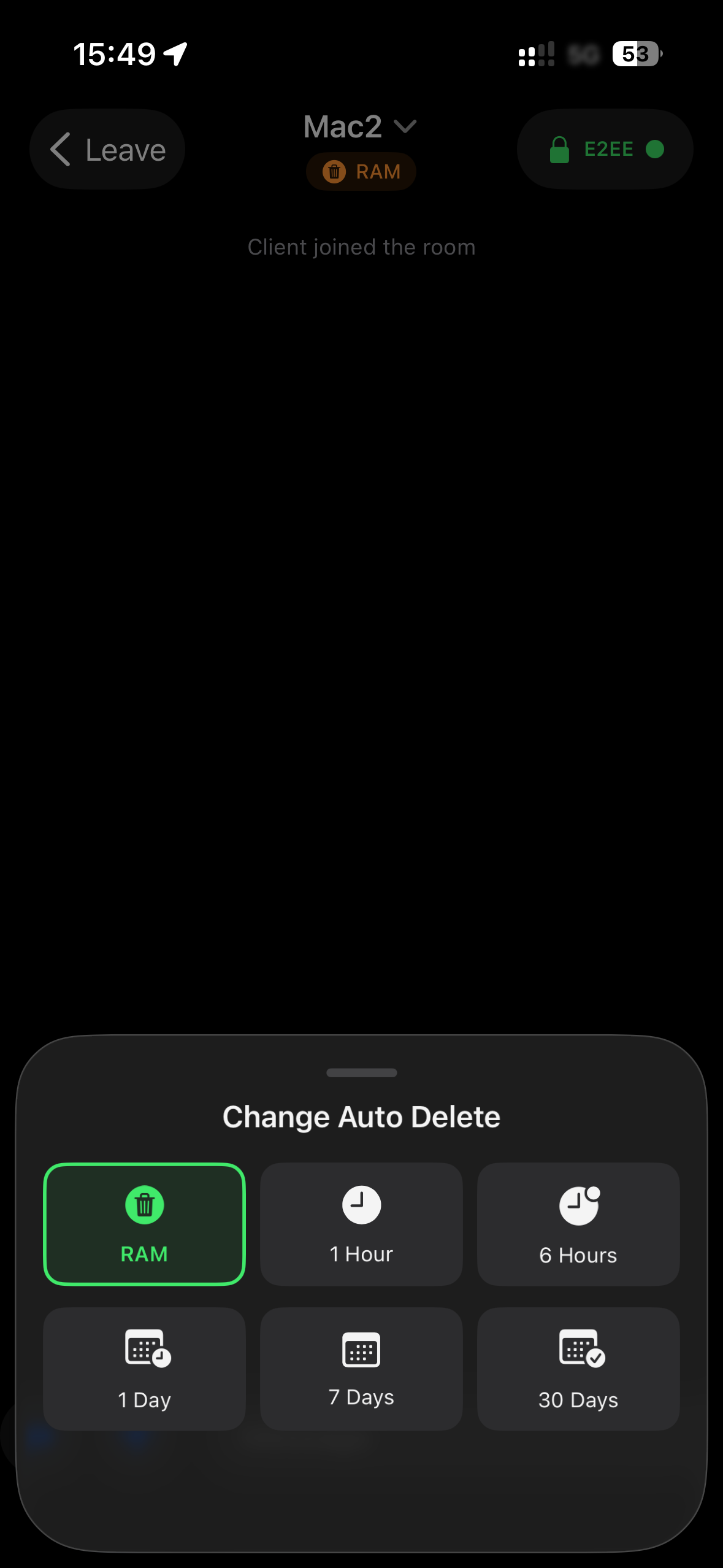 Send messages with auto-delete
